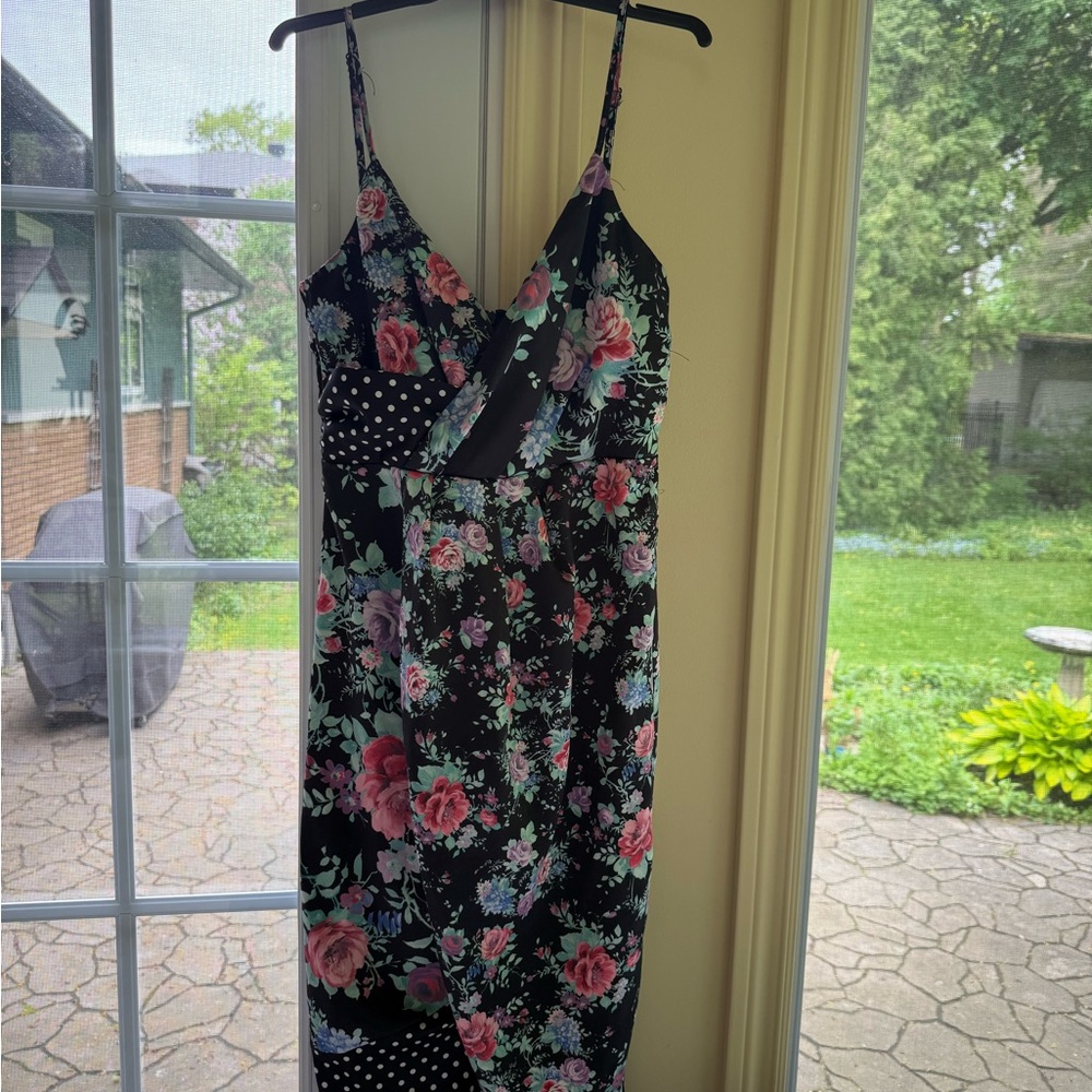 ASOS floral and polka dotted Sundress for a Wedding Guest